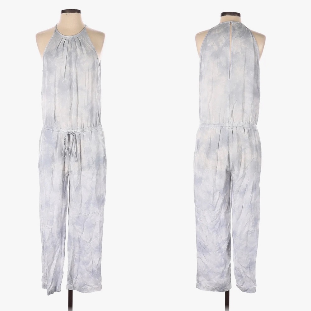 Cloth & Stone Women‎ Blue  and White Halter Jumpsuit S